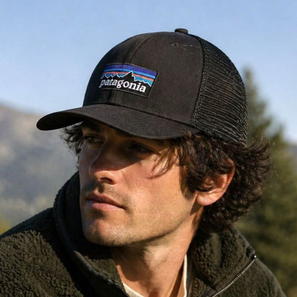 Patagonia Black Hiking Mountains Baseball Cap Hat Adult One Size